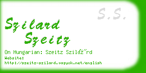 szilard szeitz business card